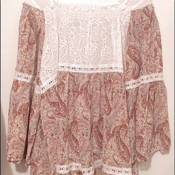 #1254 POL Festive Paisley Eyelet Dress / Tunic Top - Picture 12 of 16